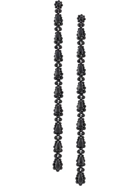 Simone Rocha aretes largos con cuentas