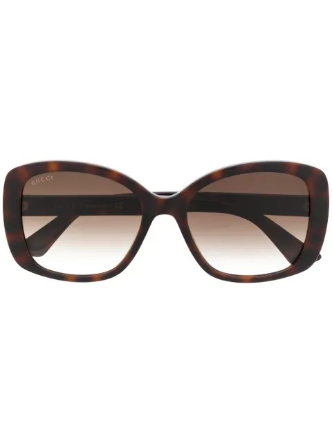 Gucci Eyewear نظارة شمسية بإطار مربع بشعار