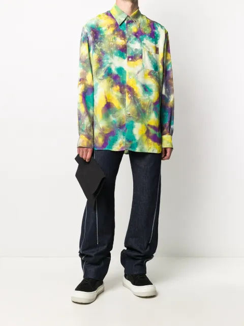 Marni tie-dye long-sleeved Shirt - Farfetch