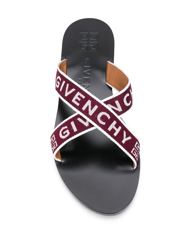 givenchy 4g webbing sandals in rubber