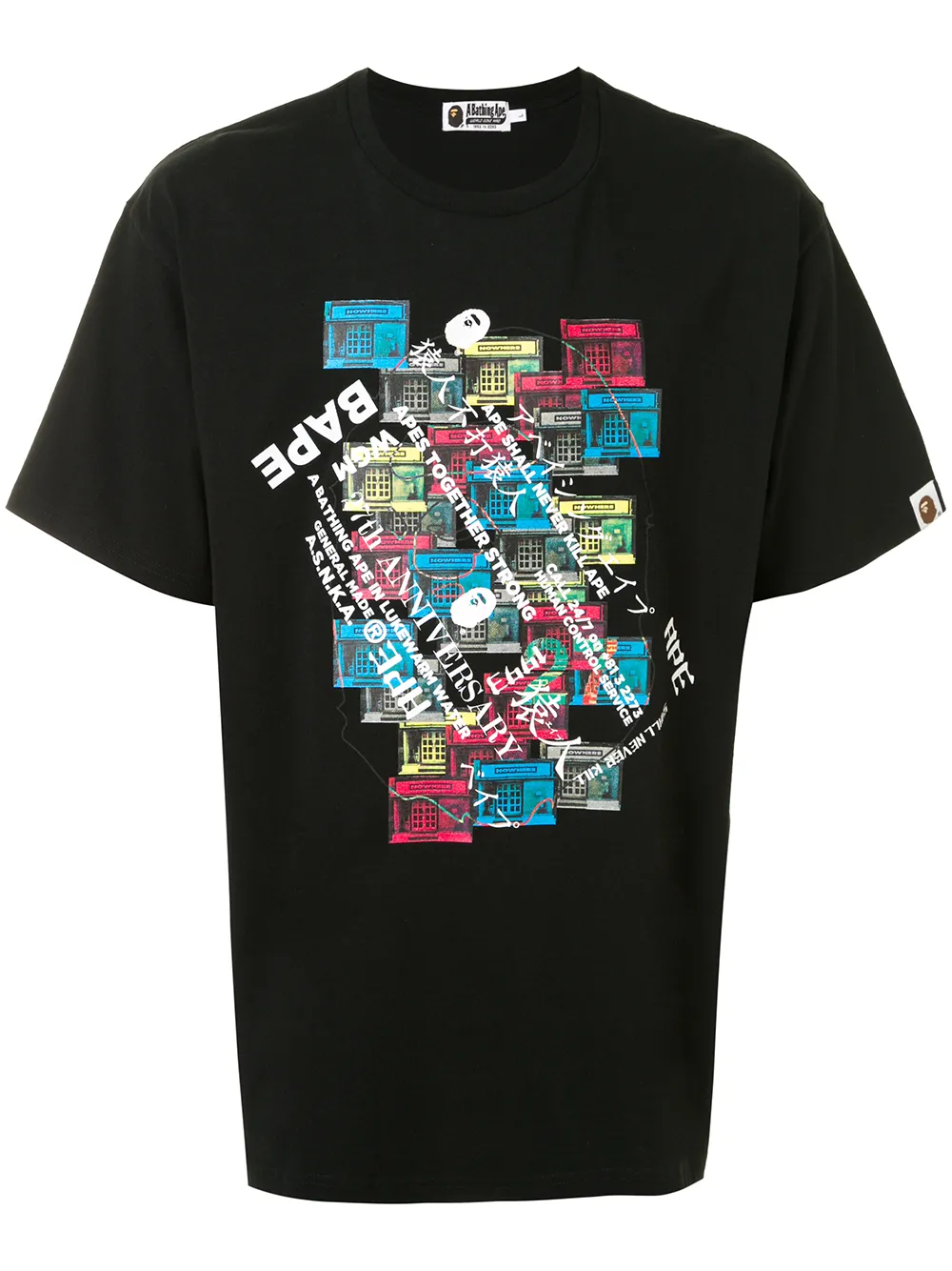 

A BATHING APE® playera estampada 27th Anniversary - Negro
