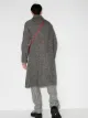 AMI Paris mélange-effect single-breasted overcoat