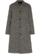 Image 1 of AMI Paris mélange-effect single-breasted overcoat