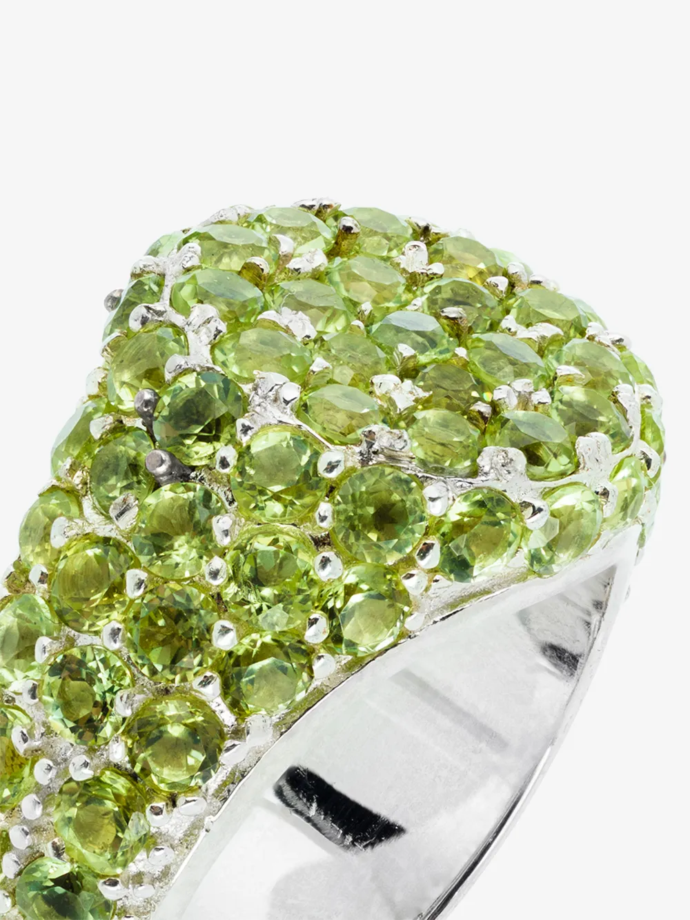 SHOLA BRANSON STERLING SILVER PERIDOTS RING