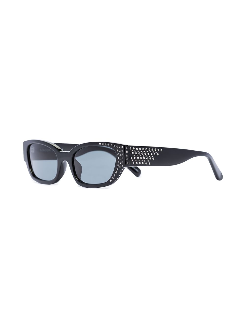 фото Linda farrow x magda butrym x magda butrym black i need a holiday crystal cat eye sunglasses