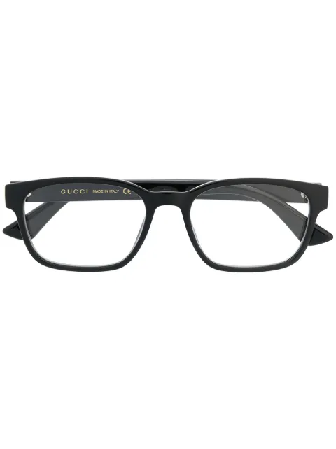 Gucci Eyewear lentes rectangulares con placa del logo