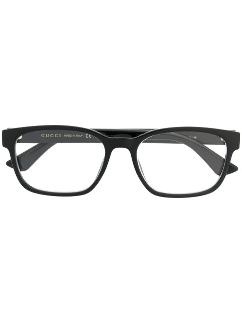 Gucci Eyewear lentes rectangulares con placa del logo