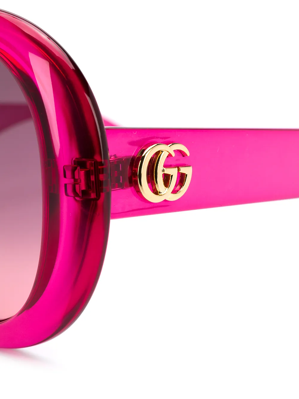 фото Gucci eyewear солнцезащитные очки в круглой оправе с логотипом gg