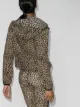 The Upside leopard print half zip anorak