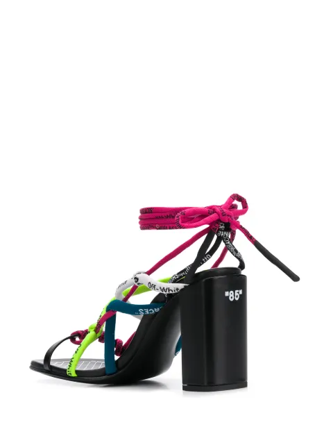off white lace up sandals