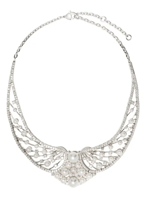 Yoko London 18kt Weißgoldhalskette mit Diamanten