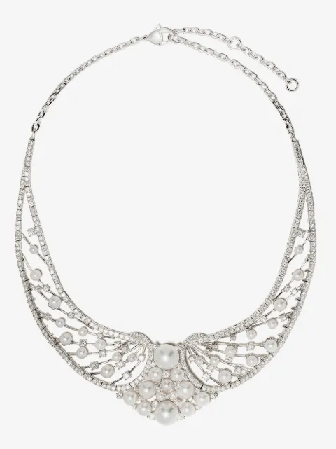 Yoko London 18kt white gold diamond Heirloom necklace