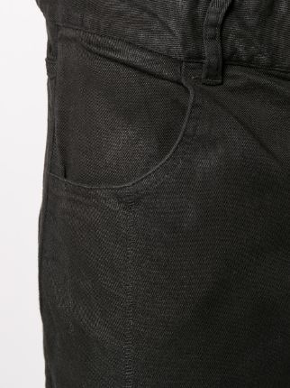 coated finish drop-crotch jeans展示图