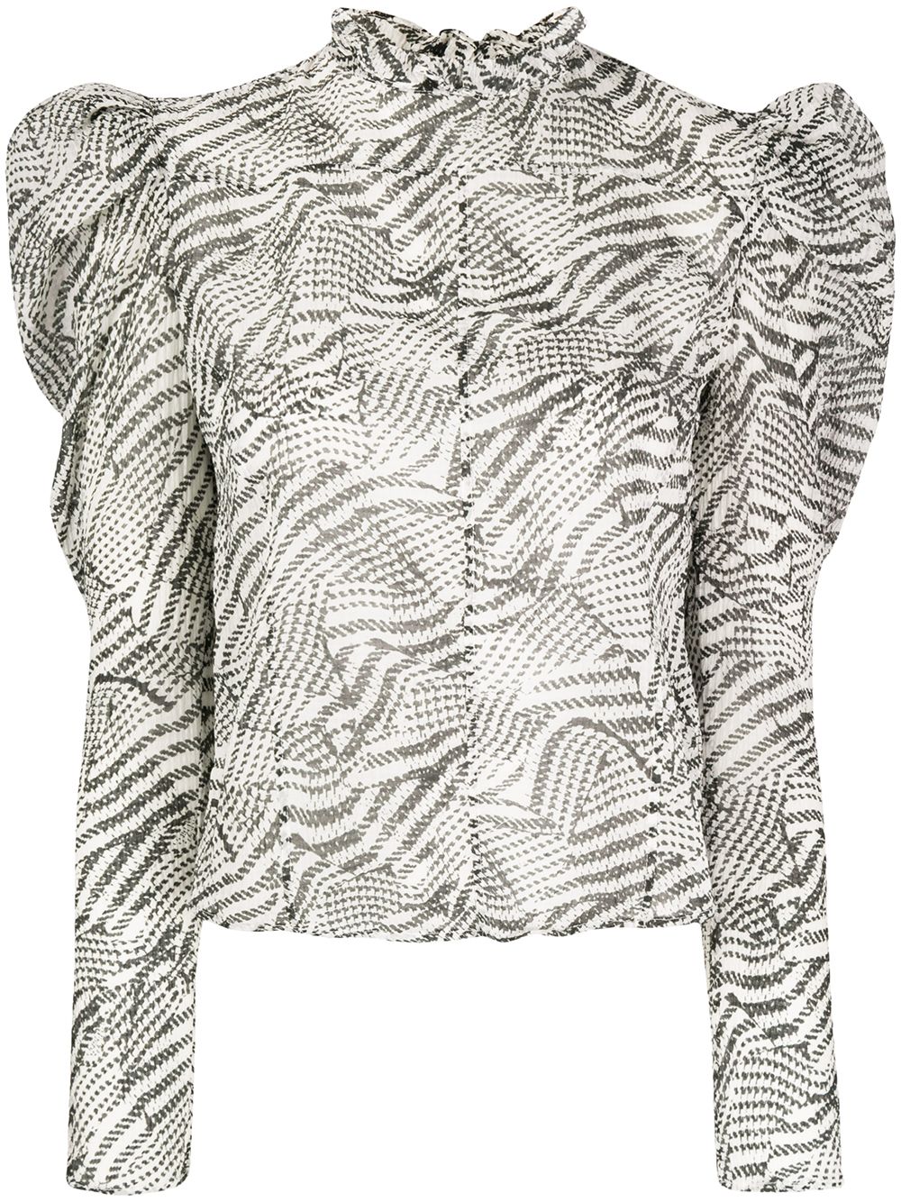 фото Isabel marant блузка с пышными рукавами и узором