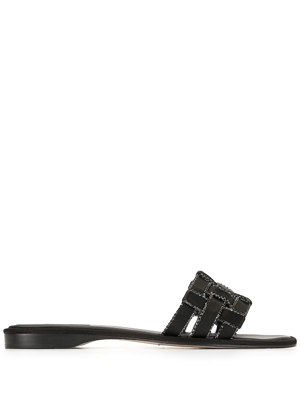 woven mule sandals