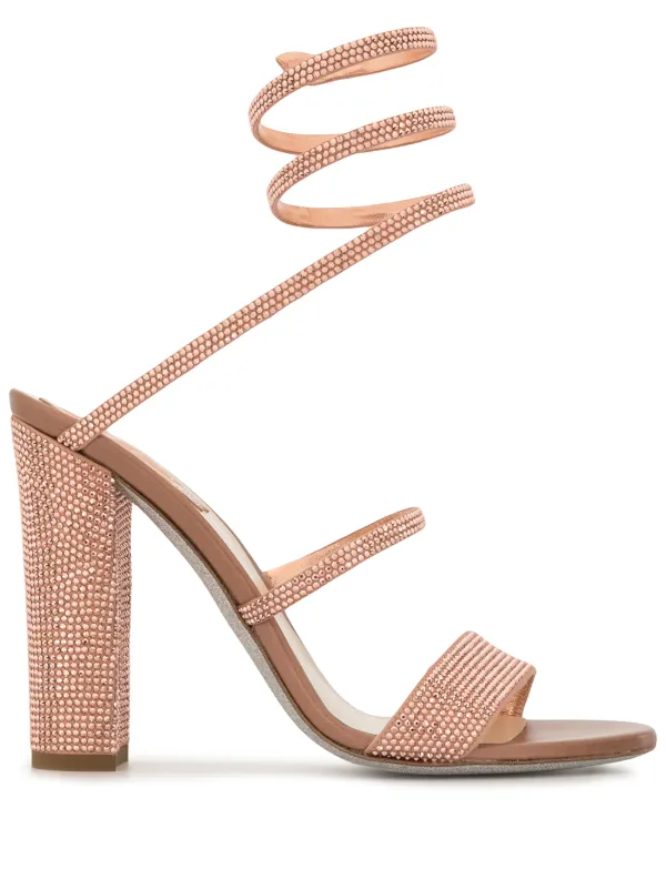 pink block sandals