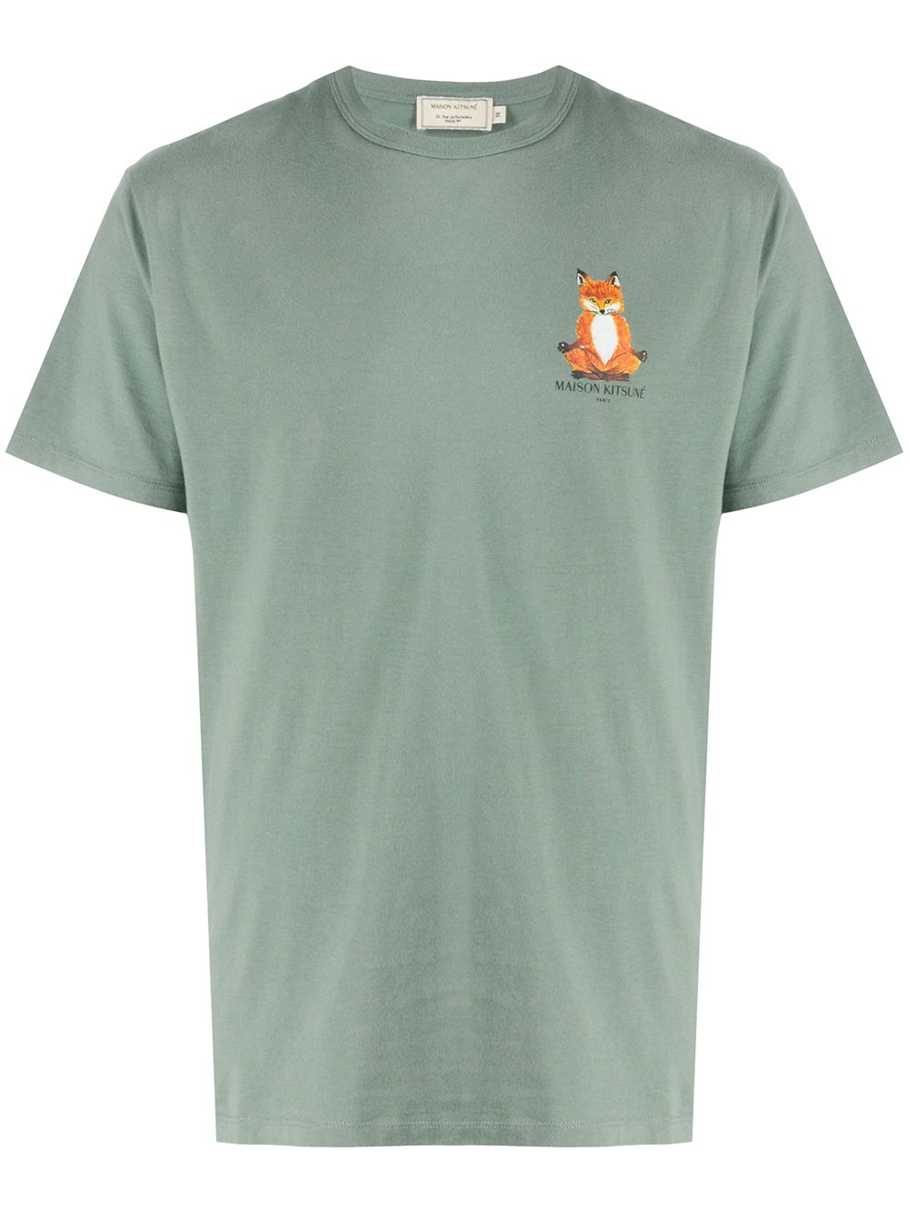 фото Maison kitsuné yoga fox-print t-shirt