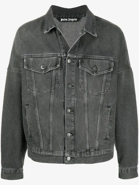 Palm Angels logo-print denim jacket