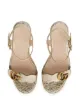 Gucci GG buckle wedge sandals
