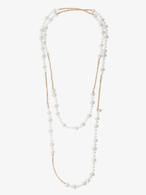Carolina Bucci 18kt yellow gold and pearl Lucky charm necklace