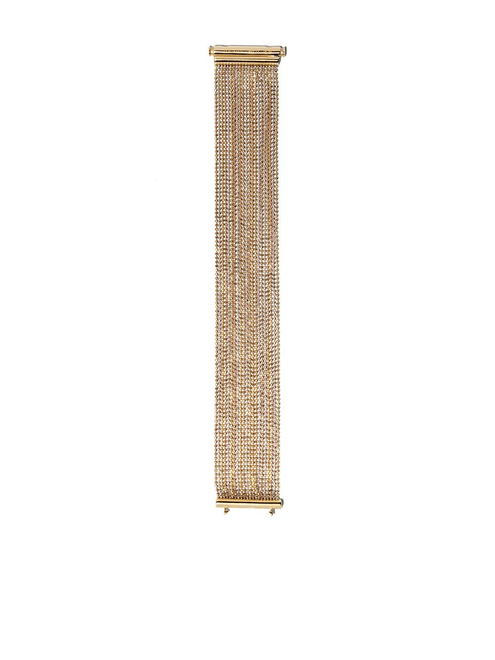 фото Carolina bucci "плетеный браслет с бусинами из розового, белого и желтого золота"