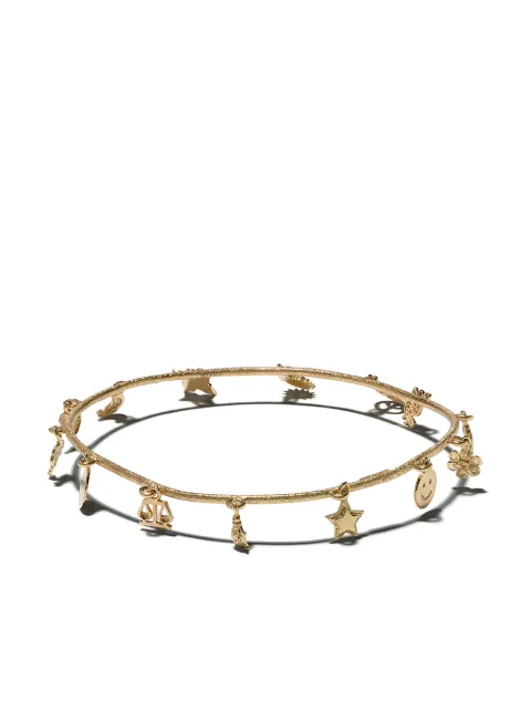 Carolina Bucci 18kt yellow gold Lucky Charm Florentine finish bracelet