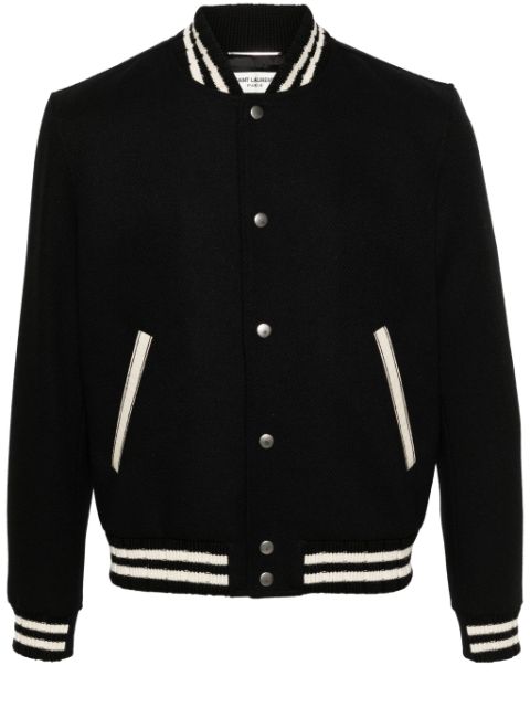 Saint Laurent Teddy varsity jacket