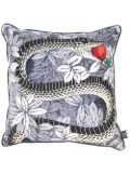 Fornasetti Peccato Originale silk cushion - Grey