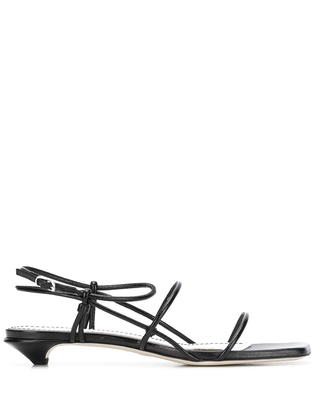 kitten heel strappy sandals