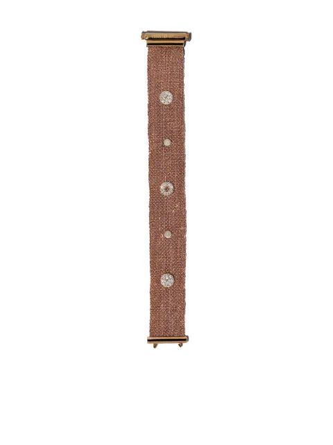 Carolina Bucci 'VIII' Armband aus 18kt Rotgold und Seide mit Diamanten