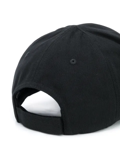 Shop black Balenciaga logo baseball cap 