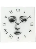 Fornasetti square face wall clock - White