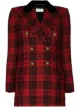 Image 1 of Saint Laurent double-breasted tartan pattern blazer