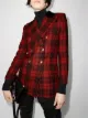 Image 2 of Saint Laurent double-breasted tartan pattern blazer