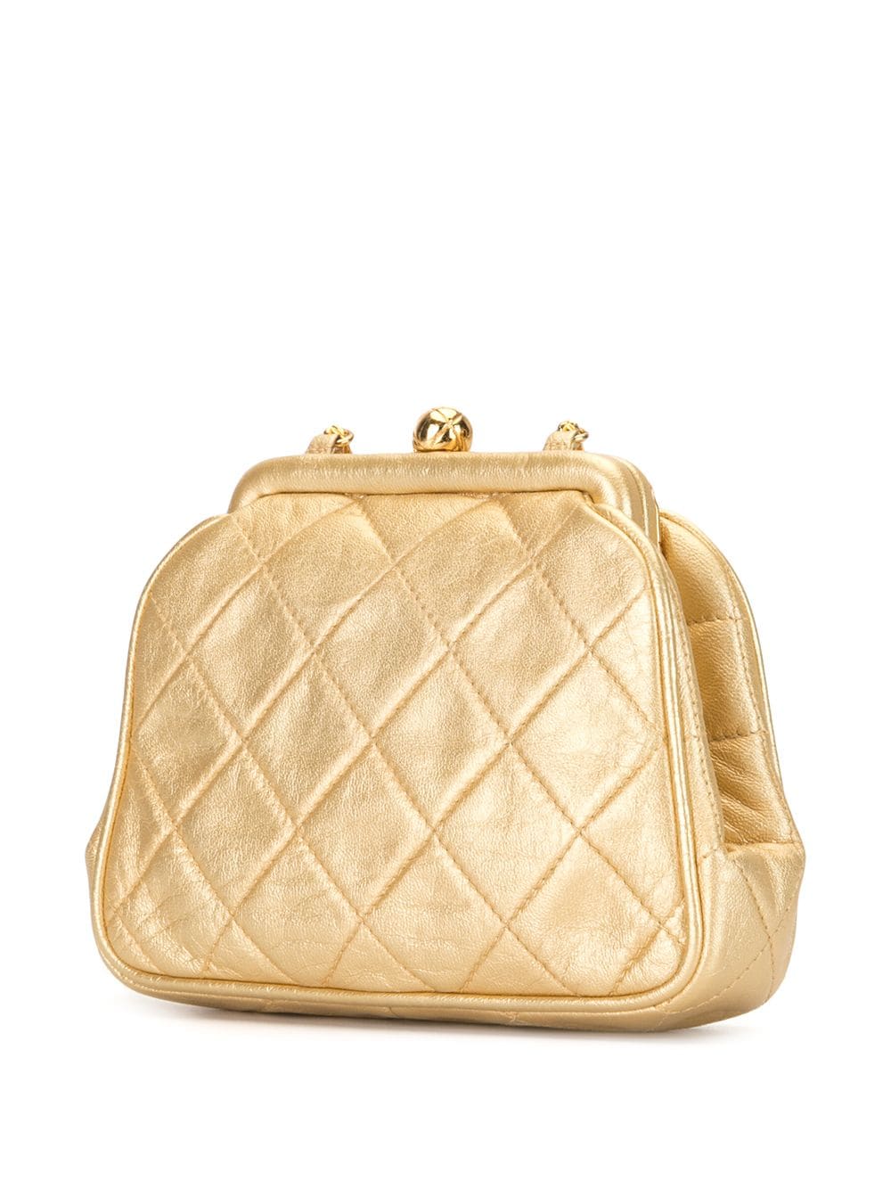 Chanel Pre-owned 1990s Diamond-Quilted Shoulder Bag - Gold
