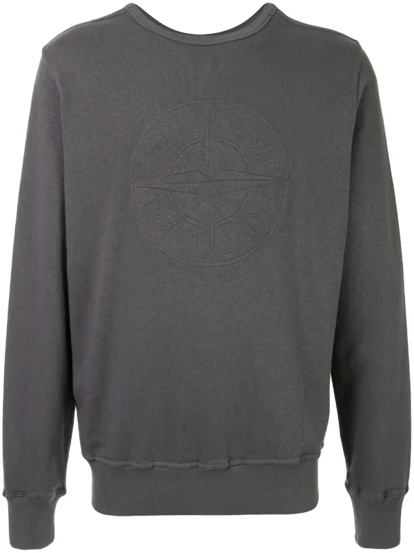 stone island tonal logo sweatshirt