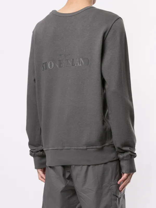 Stone island tonal logo sweatshirt Clearance
