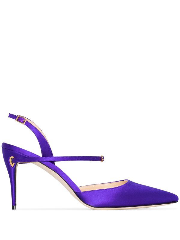 purple slingback pumps