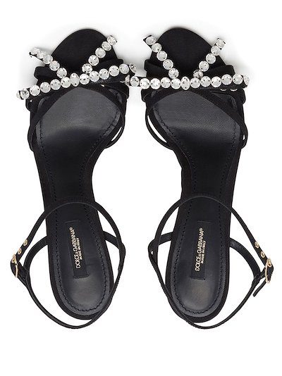Dolce & Gabbana crystal-embellished 105mm sandals black | MODES Dolce & Gabbana crystal-embellished 105mm sandals black | MODES
