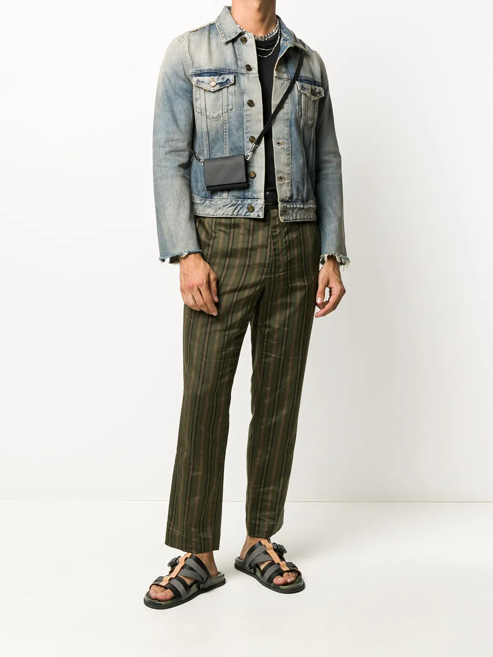 Image 2 of Saint Laurent stonewashed-effect denim jacket