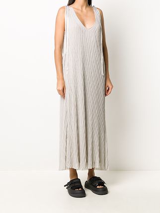 metallic textured maxi dress展示图