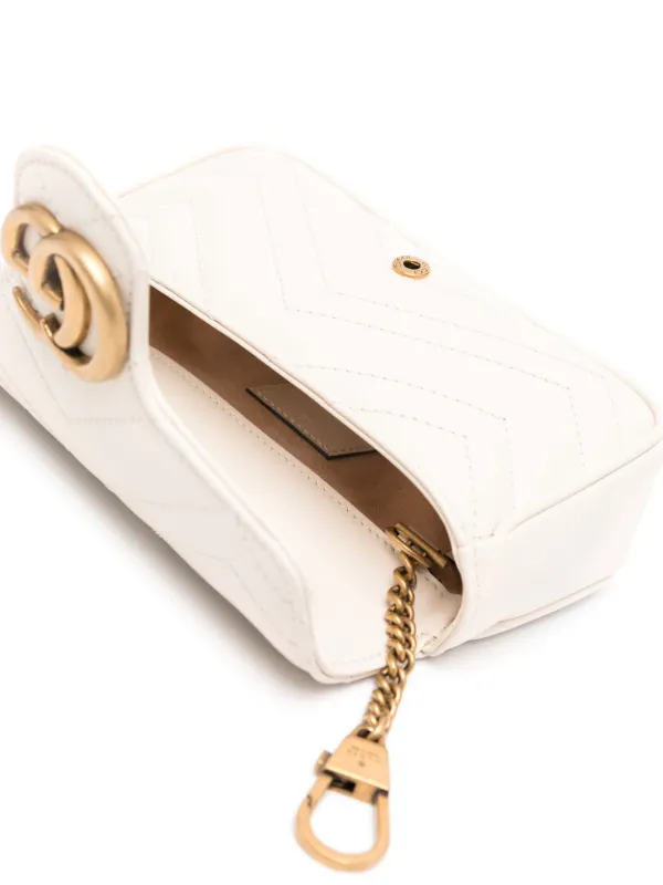 GUCCI Gg Marmont Super Mini Shoulder Bag White