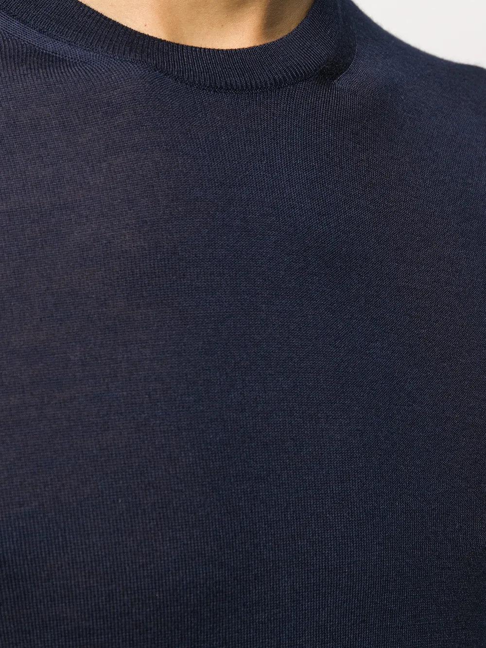 Malo Fijngebreide trui Blauw