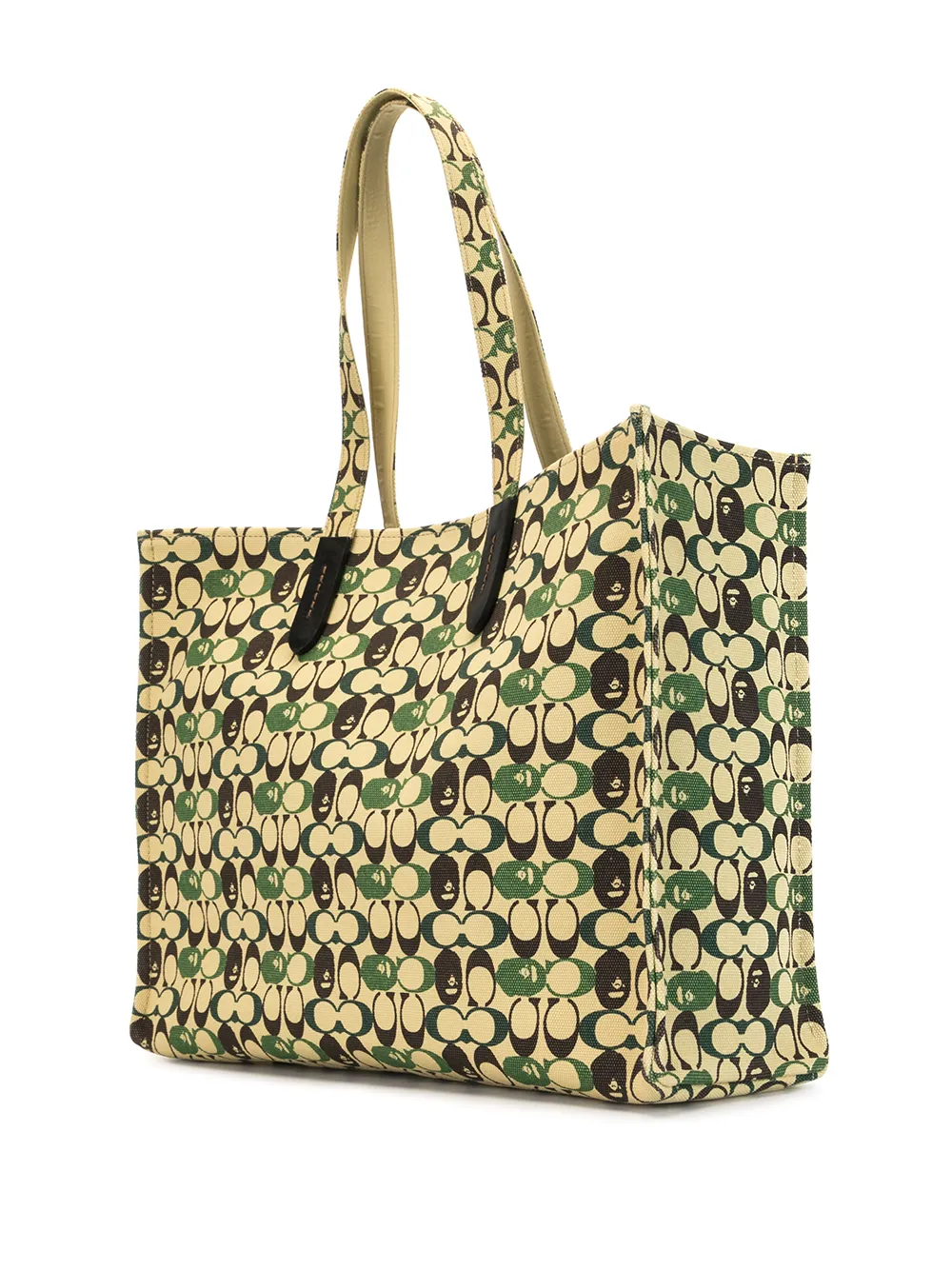 фото Bape x coach ape head tote bag