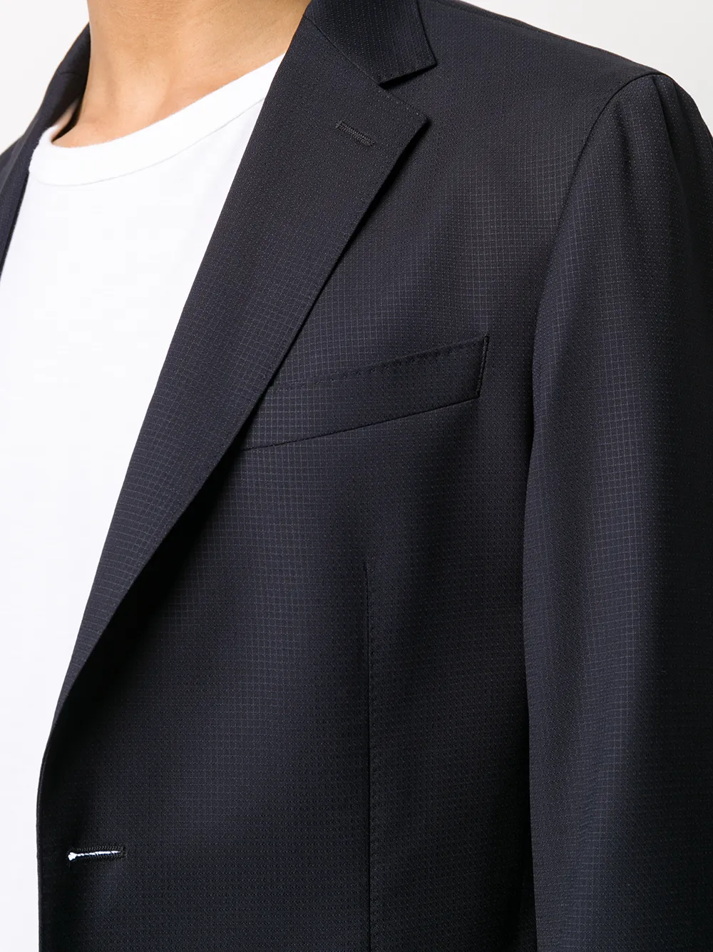 BOSS Blazer met enkele rij knopen Blauw