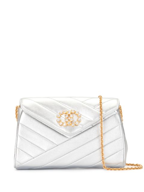 CHANEL bias quilt chain shoulder bag Women