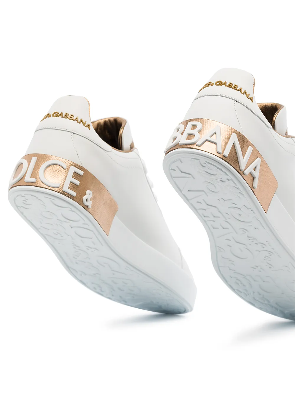 Dolce & Gabbana Portofino Leather logo-patch Sneakers - Farfetch