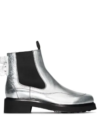 metallic chelsea boot