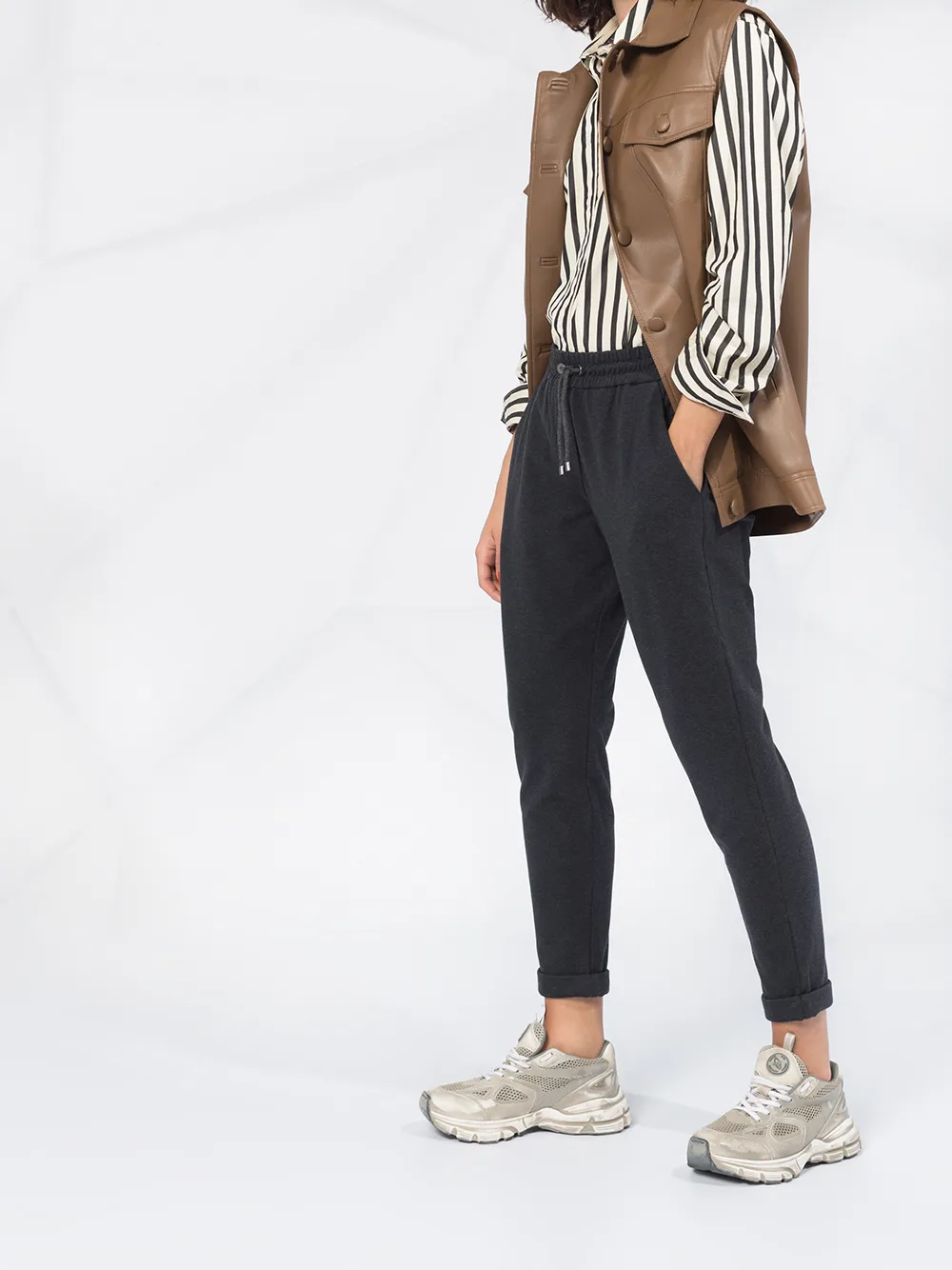 Brunello Cucinelli Slim-fit trainingsbroek Zwart