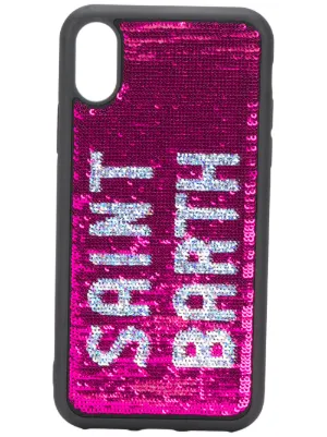 Mc2 Saint Barth Kids حافظة هاتف iPhone 8 بشعار الماركة وزينة بترتر